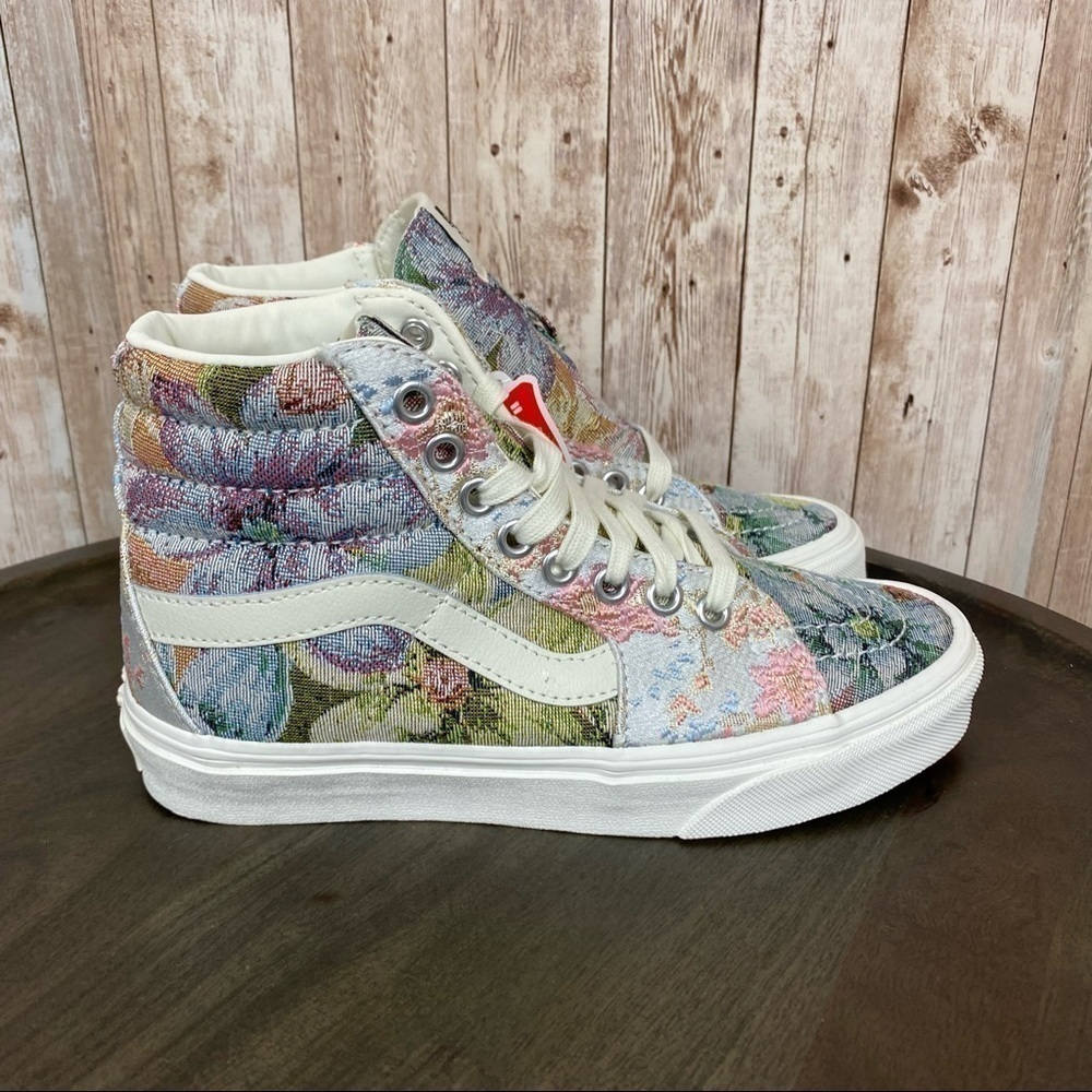 Vans Sk8-Hi Floral Tapestry High Top Sneakers Size 5 Women - Picture 4 of 11